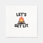 Let's Get Lit - Campfire Vibes - Camping Adventure Servet (Voorkant)