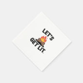 Let's Get Lit - Campfire Vibes - Camping Adventure Servet (Hoek)