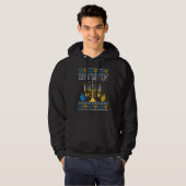 Let's Get Lit Chanukah Hanukkah Christmas Ugly Sw Hoodie (Voorkant volledig)