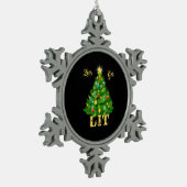 Let's Get Lit Christmas Christmas Tin Sneeuwvlok Ornament (Links)