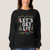 Let's Get Lit Christmas Drinking T- Xmas Lights Trui (Voorkant)