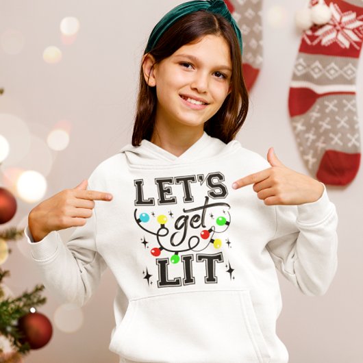 Let's Get Lit Christmas Party Funny - Kerstlicht