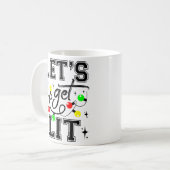 Let's Get Lit Christmas Party Funny - Kerstlicht Koffiemok (Voorkant links)