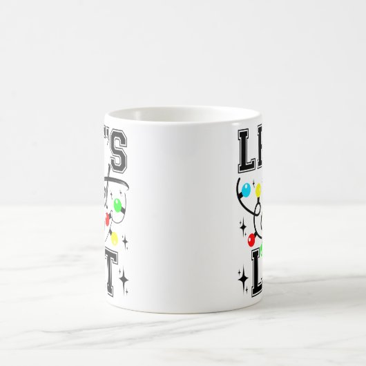 Let's Get Lit Christmas Party Funny - Kerstlicht Koffiemok (Center)