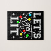 Let's Get Lit Christmas Party Funny - Kerstlicht Legpuzzel (Horizontaal)