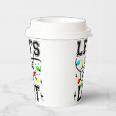 Let's Get Lit Christmas Party Funny - Kerstlicht Papieren Bekers (Rechts)