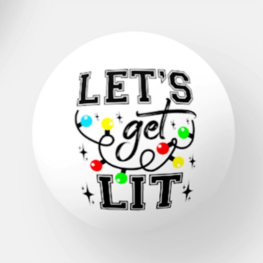 Let's Get Lit Christmas Party Funny - Kerstlicht Pingpongbal