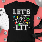 Let's Get Lit Christmas Party Funny - Kerstlicht T-shirt