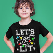 Let's Get Lit Christmas Party Funny - Kerstlicht T-shirt