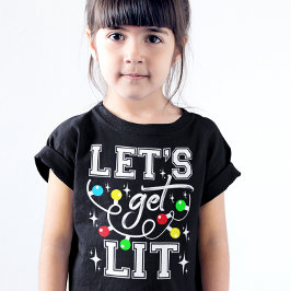Let's Get Lit Christmas Party Funny - Kerstlicht T-shirt