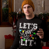 Let's Get Lit Christmas Party Funny - Kerstlicht Trui
