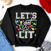 Let's Get Lit Christmas Party Funny - Kerstlicht Trui