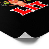 Let's Get Lit Christmas Reindeer Funny  Poster (Hoek)