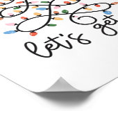 Let's Get Lit Christmas Tree Lights Classic Poster (Hoek)