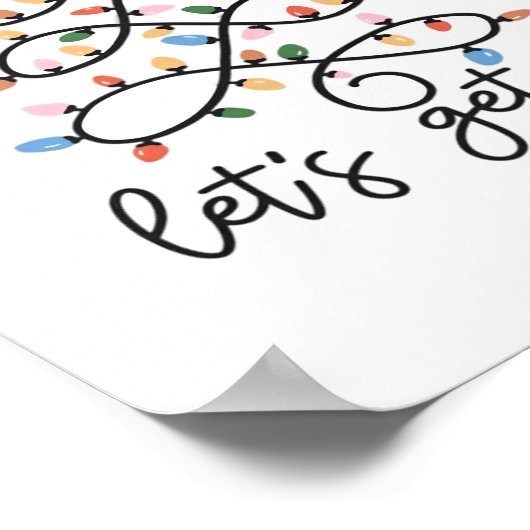 Let's Get Lit Christmas Tree Lights Classic Poster (Hoek)