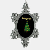 Let's Get Lit Classic Grappige Stijl Tin Sneeuwvlok Ornament (Links)