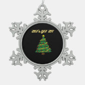 Let's Get Lit Classic Grappige Stijl Tin Sneeuwvlok Ornament (Voorkant)