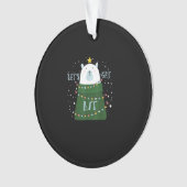 Let's Get Lit Cute Bear Christmas Pajamas Ornament (voorkant)