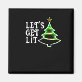 Let's Get Lit Design Adult Funny Christmas Essenti Magneet (Voorkant)