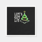 Let's Get Lit Design Adult Funny Christmas Essenti Servet (Voorkant)