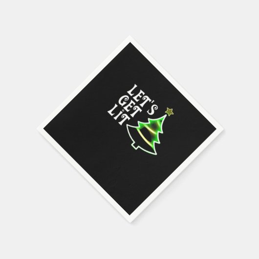 Let's Get Lit Design Adult Funny Christmas Essenti Servet (Hoek)