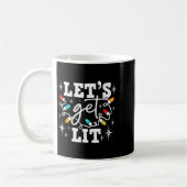 Let's Get Lit Drinking Santa Hat Christmas Lights Koffiemok (Links)
