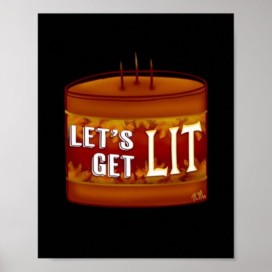 Let's Get Lit Fall Candle Classic Poster (Voorkant)