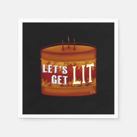 Let's Get Lit Fall Candle Classic Servet (Voorkant)