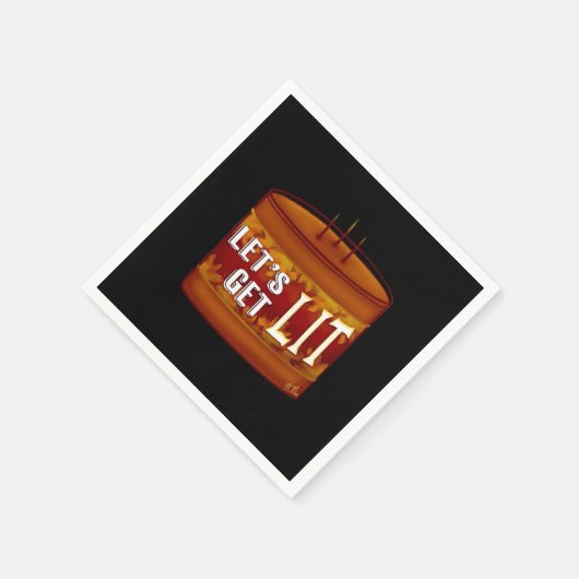 Let's Get Lit Fall Candle Classic Servet (Hoek)