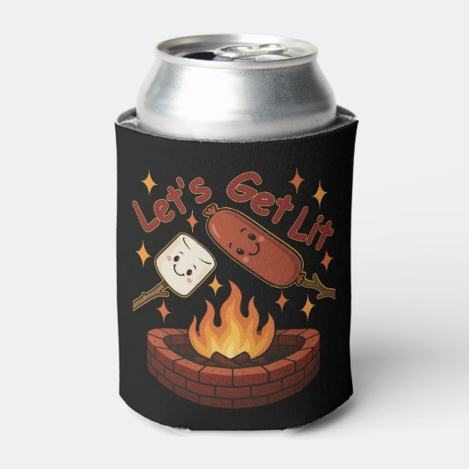 Let's Get Lit Firepit - Schattigee Marshmallow & H Blikjeskoeler (Blikje Voorkant)