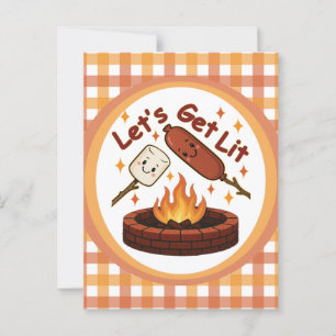 Let's Get Lit Firepit - Schattigee Marshmallow & H Briefkaart