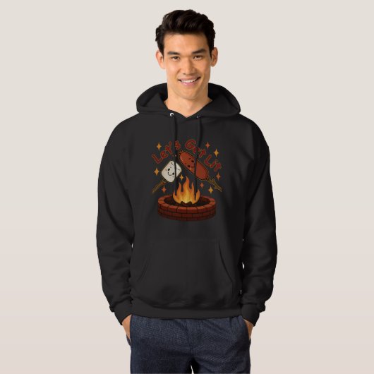 Let's Get Lit Firepit - Schattigee Marshmallow & H Hoodie (Voorkant volledig)