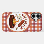 Let's Get Lit Firepit - Schattigee Marshmallow & H iPhone Hoesje (Achterkant horizontaal)