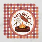 Let's Get Lit Firepit - Schattigee Marshmallow & H Kaart (Voorkant / Achterkant)