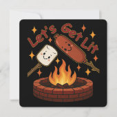 Let's Get Lit Firepit - Schattigee Marshmallow & H Kaart (Voorkant)