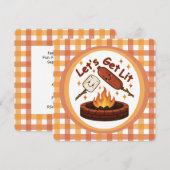 Let's Get Lit Firepit - Schattigee Marshmallow & H Kaart (Voorkant / Achterkant)