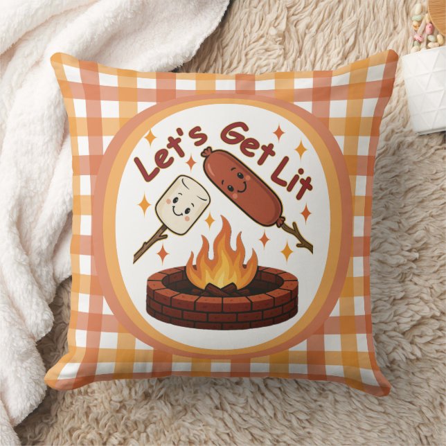 Let's Get Lit Firepit - Schattigee Marshmallow & H Kussen (Deken)