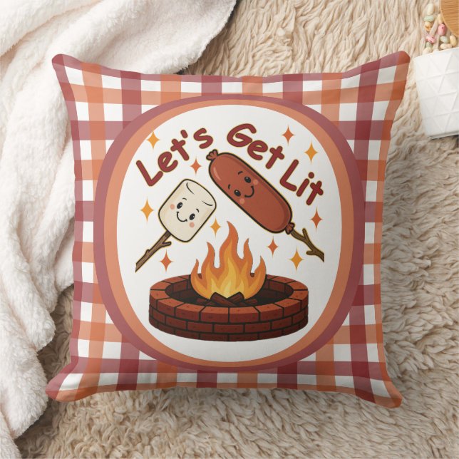 Let's Get Lit Firepit - Schattigee Marshmallow & H Kussen (Deken)