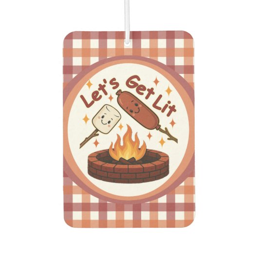 Let's Get Lit Firepit - Schattigee Marshmallow & H Luchtverfrisser (Voorkant)