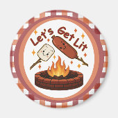 Let's Get Lit Firepit - Schattigee Marshmallow & H Magneet (Voorkant)