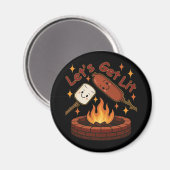 Let's Get Lit Firepit - Schattigee Marshmallow & H Magneet (Voorkant / Achterkant)