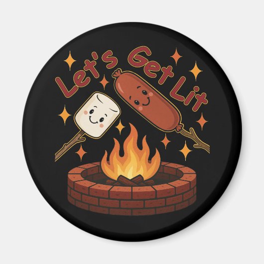 Let's Get Lit Firepit - Schattigee Marshmallow & H Magneet (Voorkant)