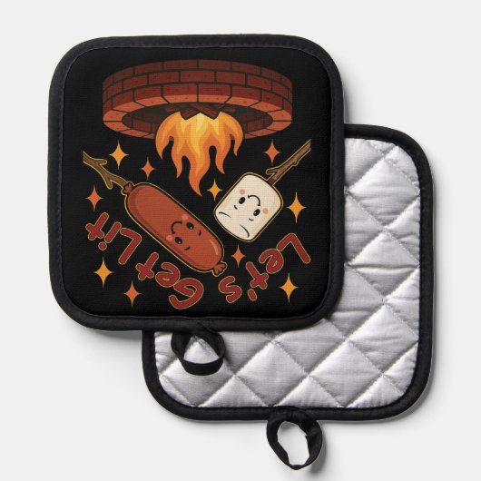 Let's Get Lit Firepit - Schattigee Marshmallow & H Pannenlap (Voorkant / Achterkant)