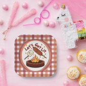 Let's Get Lit Firepit - Schattigee Marshmallow & H Papieren Bordje (Feest)