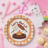 Let's Get Lit Firepit - Schattigee Marshmallow & H Papieren Bordje (Feest)