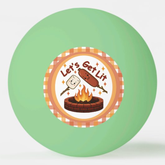 Let's Get Lit Firepit - Schattigee Marshmallow & H Pingpongbal (Voorkant)