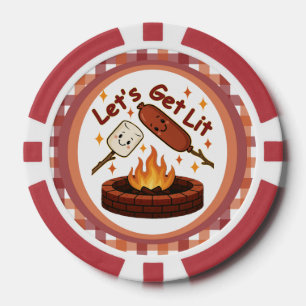Let's Get Lit Firepit - Schattigee Marshmallow & H Poker Chips