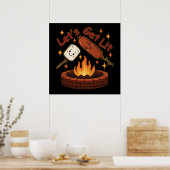 Let's Get Lit Firepit - Schattigee Marshmallow & H Poster (Keuken)