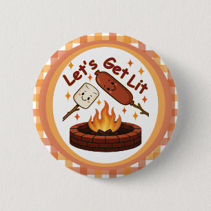 Let's Get Lit Firepit - Schattigee Marshmallow & H Ronde Button 5,7 Cm