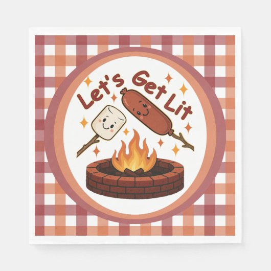 Let's Get Lit Firepit - Schattigee Marshmallow & H Servet (Voorkant)